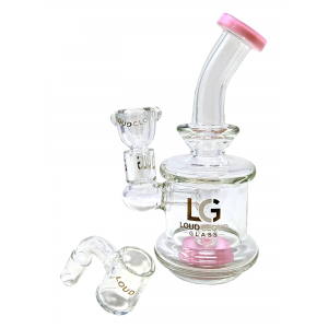 7" Loud Cloud Glass W/ Matrix Perc Incycler Water Pipe W/ Banger - [SE-105]